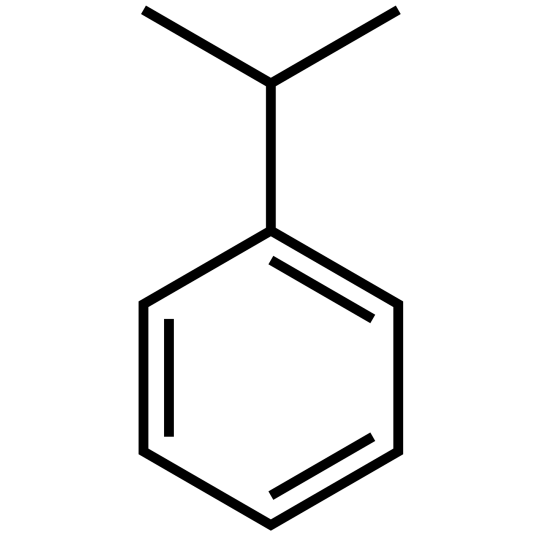 Formule chimique du cumène ou isopropylbenzène CAS 98-82-8