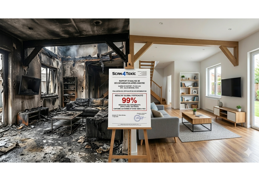 HAP et résidus d'incendie : comment certifier l'efficacité de décontamination de vos chantiers ?